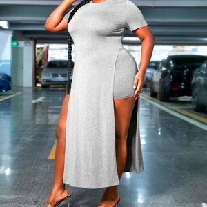 Shein plus Split longline tee